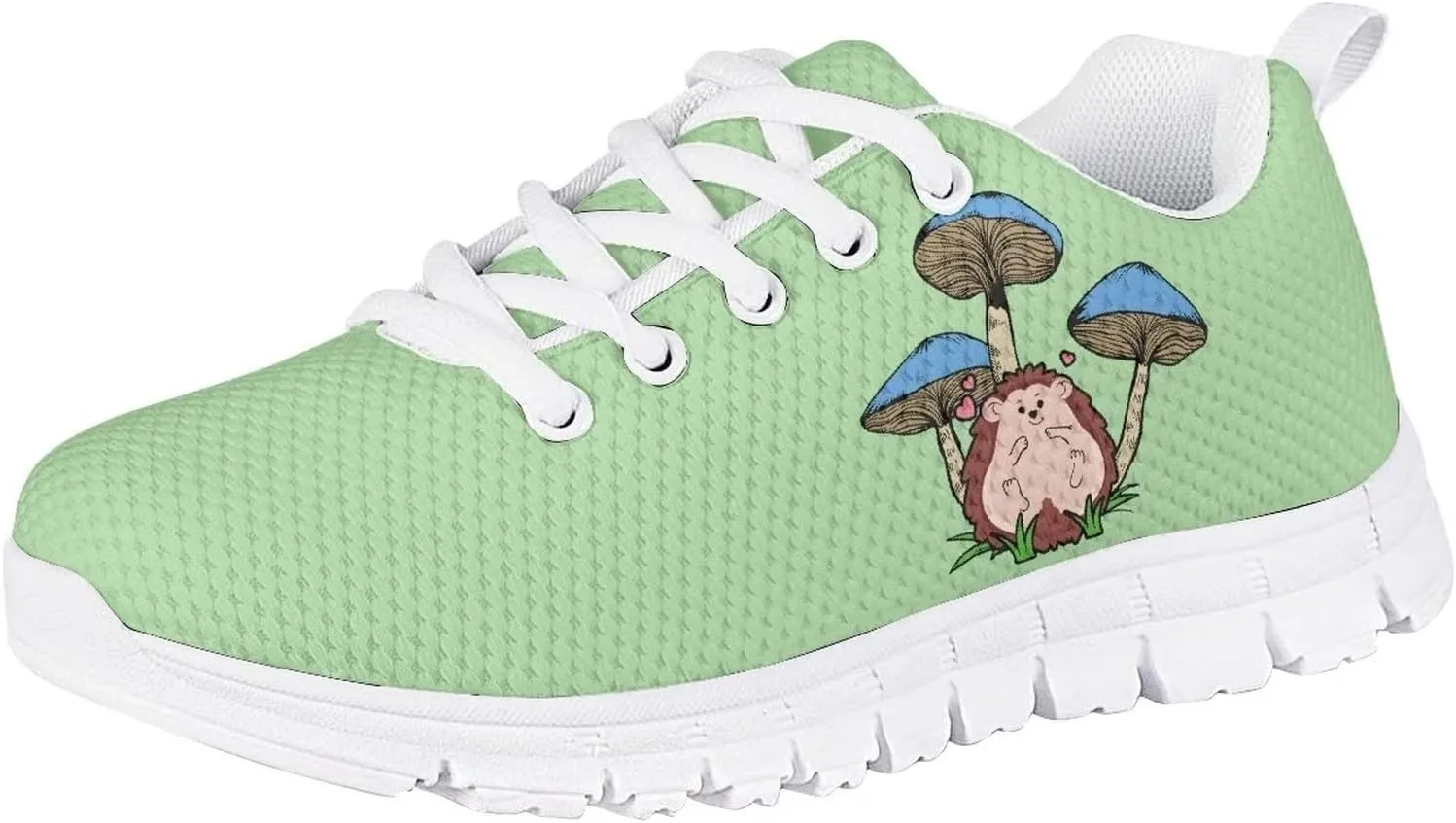Xoenoiee Kids Running Shoes 3D Print Breathable Girls Boys Tennis Shoes Athletic Lightweight Sports Walking Shoes