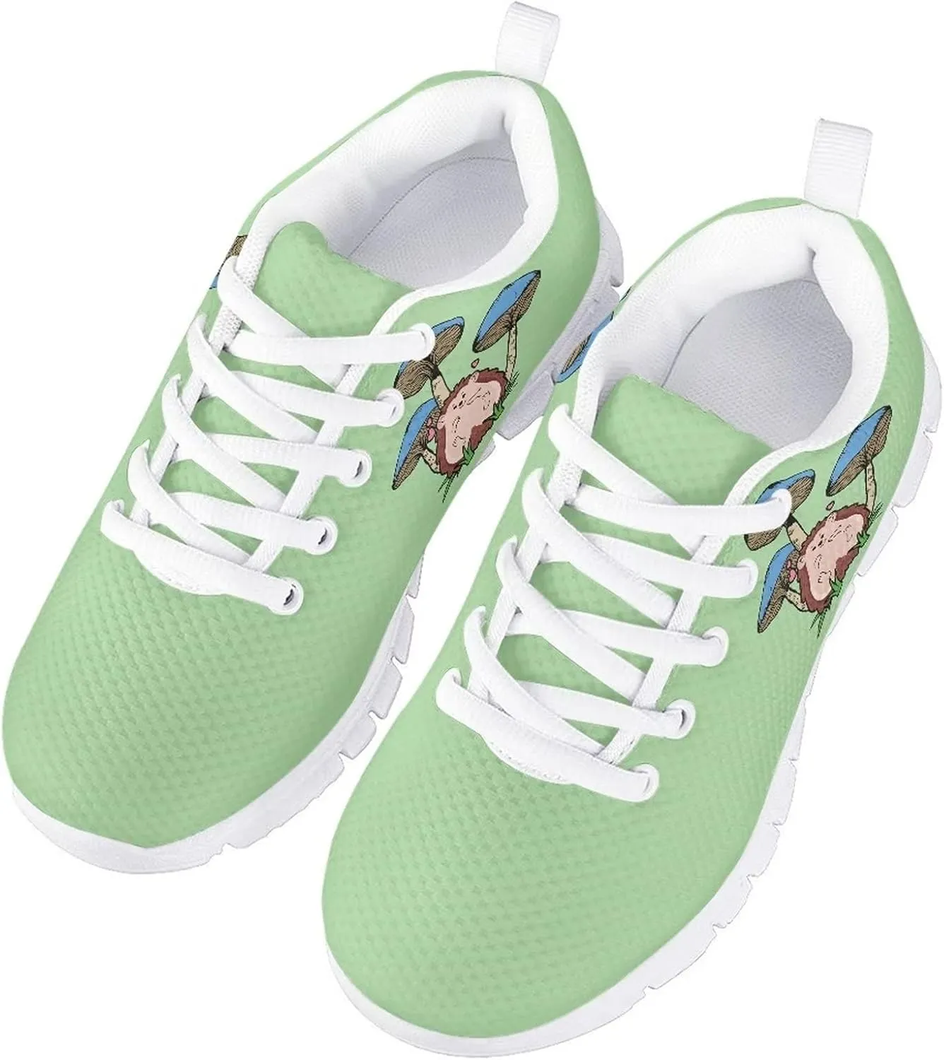 Xoenoiee Kids Running Shoes 3D Print Breathable Girls Boys Tennis Shoes Athletic Lightweight Sports Walking Shoes