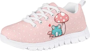 Xoenoiee Kids Running Shoes 3D Print Breathable Girls Boys Tennis Shoes Athletic Lightweight Sports Walking Shoes