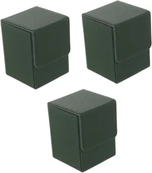 YARNOW 3pcs Organizer Box Trading Card Storage Pu Case Game Cards Holder Playing Organizer Home Storage Case