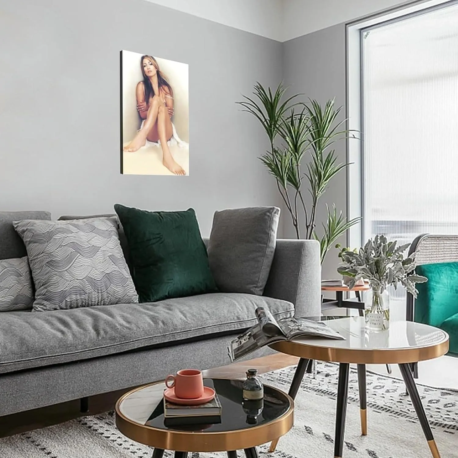 YIPKEHLS Jennifer Lopez (2) Canvas Poster Mural Decor Printing Picture Painting Living Room Hallway Decor Frame-style 12x18inch(30x45cm)