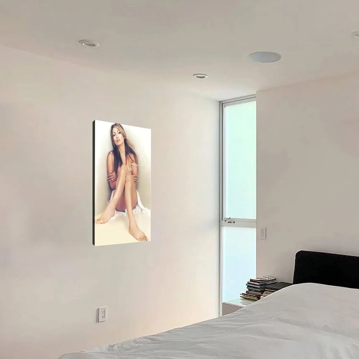 YIPKEHLS Jennifer Lopez (2) Canvas Poster Mural Decor Printing Picture Painting Living Room Hallway Decor Frame-style 12x18inch(30x45cm)