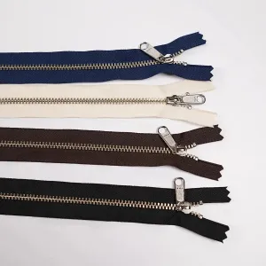 YKK 4.5 Nickel Bag Zipper Long Pull 9 Inch