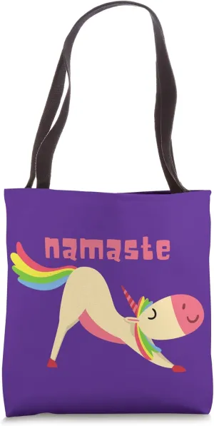 Yoga Downward Dog Unicorn Pose Yoga Teacher Tote Bag