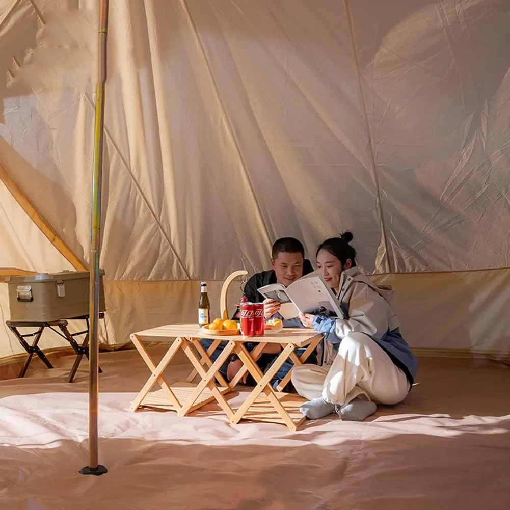 Yurt Tent with Stove Hole for Family Camping Large Space Festival Party Tent Teepee for Carnival, Party, Music Festival, Picnic - Bell Tent 4 Season (Oxford Cloth 4X6X3M)