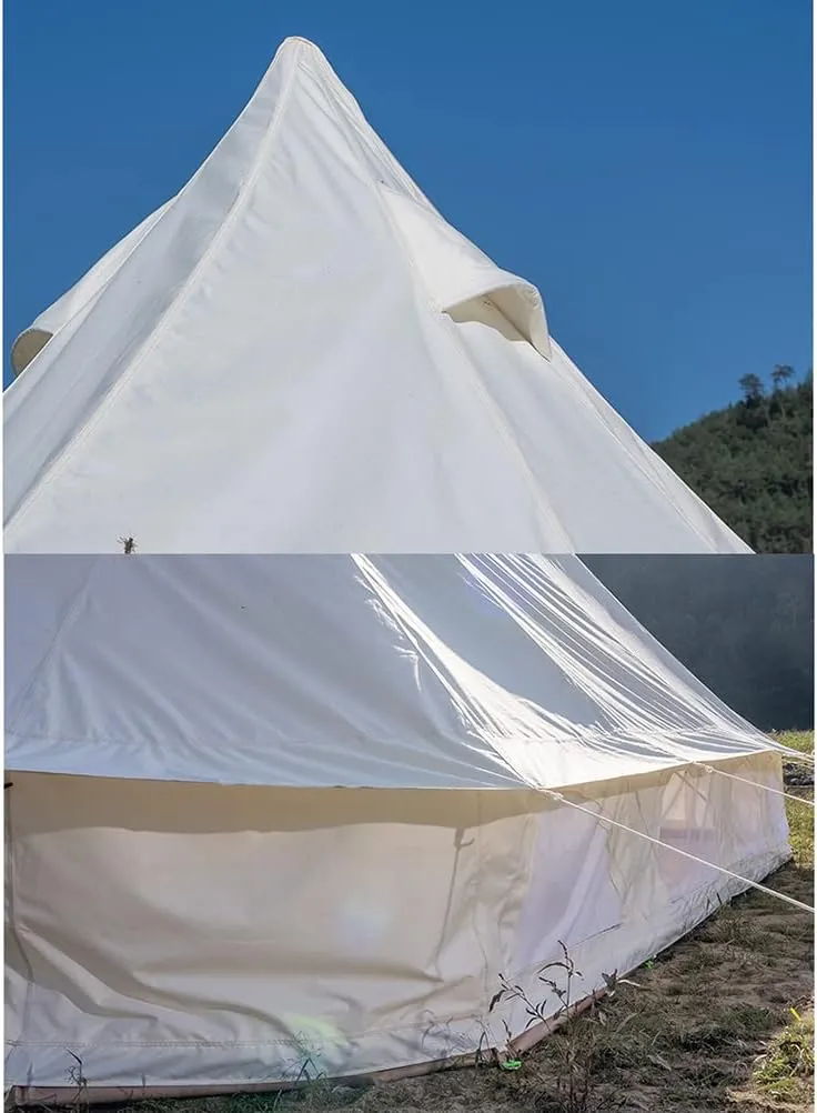 Yurt Tent with Stove Hole for Family Camping Large Space Festival Party Tent Teepee for Carnival, Party, Music Festival, Picnic - Bell Tent 4 Season (Oxford Cloth 4X6X3M)