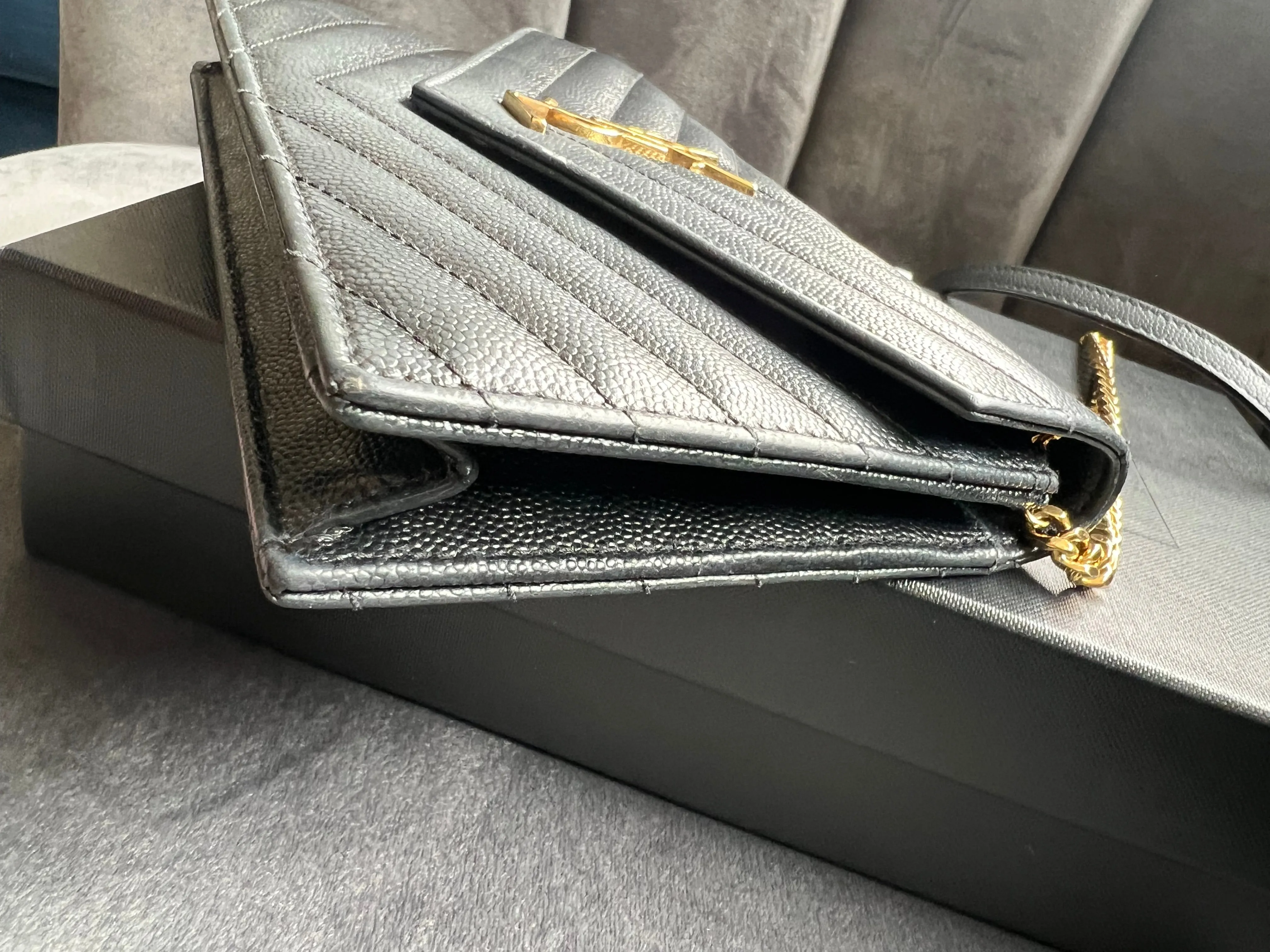 Yves Saint Laurent Cassandre envelope flap crossbody bag
