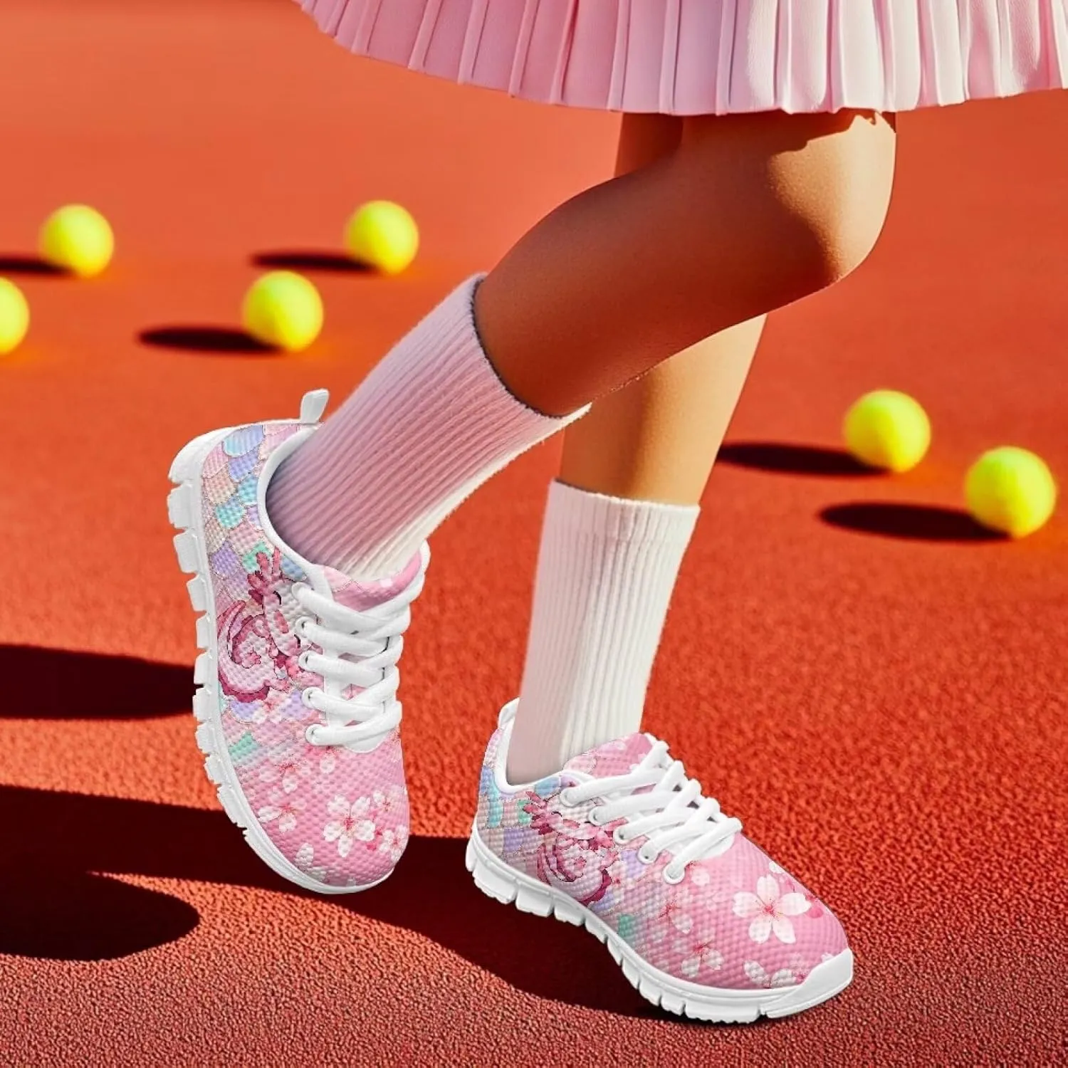Yzaoxia Kids Tennis Shoes Lightweight Comfortable Kids Shoes Girls Boys Breathable Casual Shoes