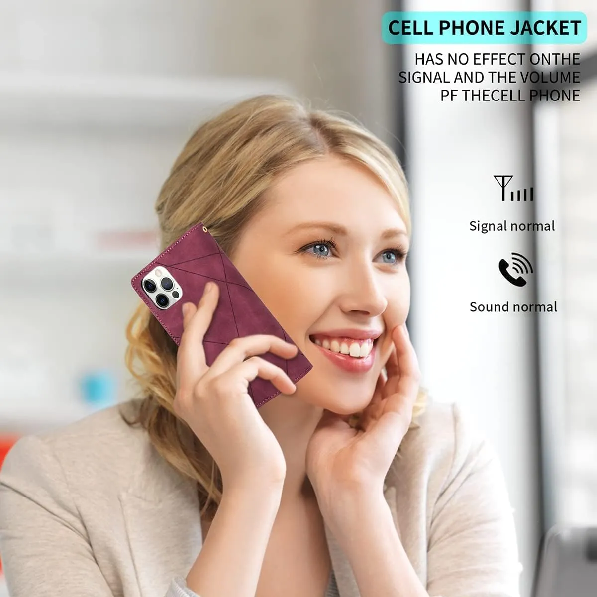 ZCDAYE Wallet Case for iPhone 13 Case with 9 Card Slots Zipper Pocket Handbag Wristlet Folio Flip Cover for iPhone 13-Wine Red