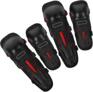 Zerodeko 4Pcs Elbow Pads for Motorcycle Sports Durable Riding Protective Gear Lightweight Easy to Carry for Adventure Motorcycling Outdoor Activities